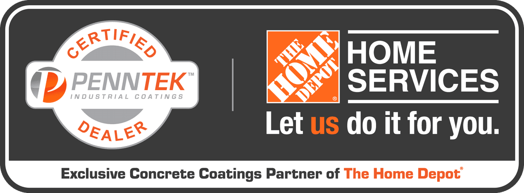 Penntek Certified Dealer and exclusive concrete coatings partner of The Home Depot
